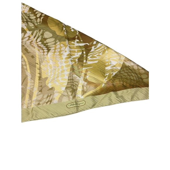 Women's Salvatore Ferragamo Scarf Green/Yellow Square 86CM - Picture 3 of 6